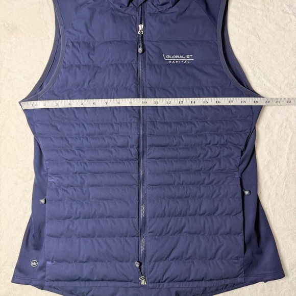 Peter Millar Navy Hybrid Vest Women's Size Large Fuse Elite Full Zip Golf Preppy - Picture 3 of 12